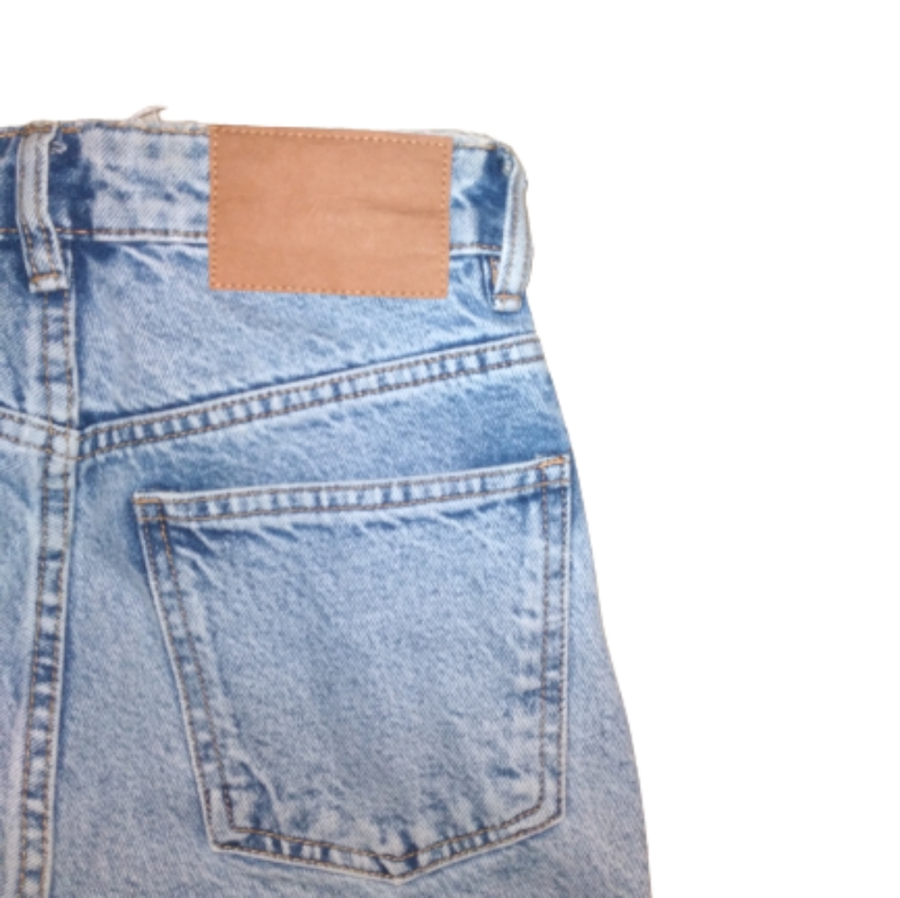 Zara High Rise Mom Jeans Lightwash Blue Denim Size 0 NEW With Tags NWT - Picture 13 of 13